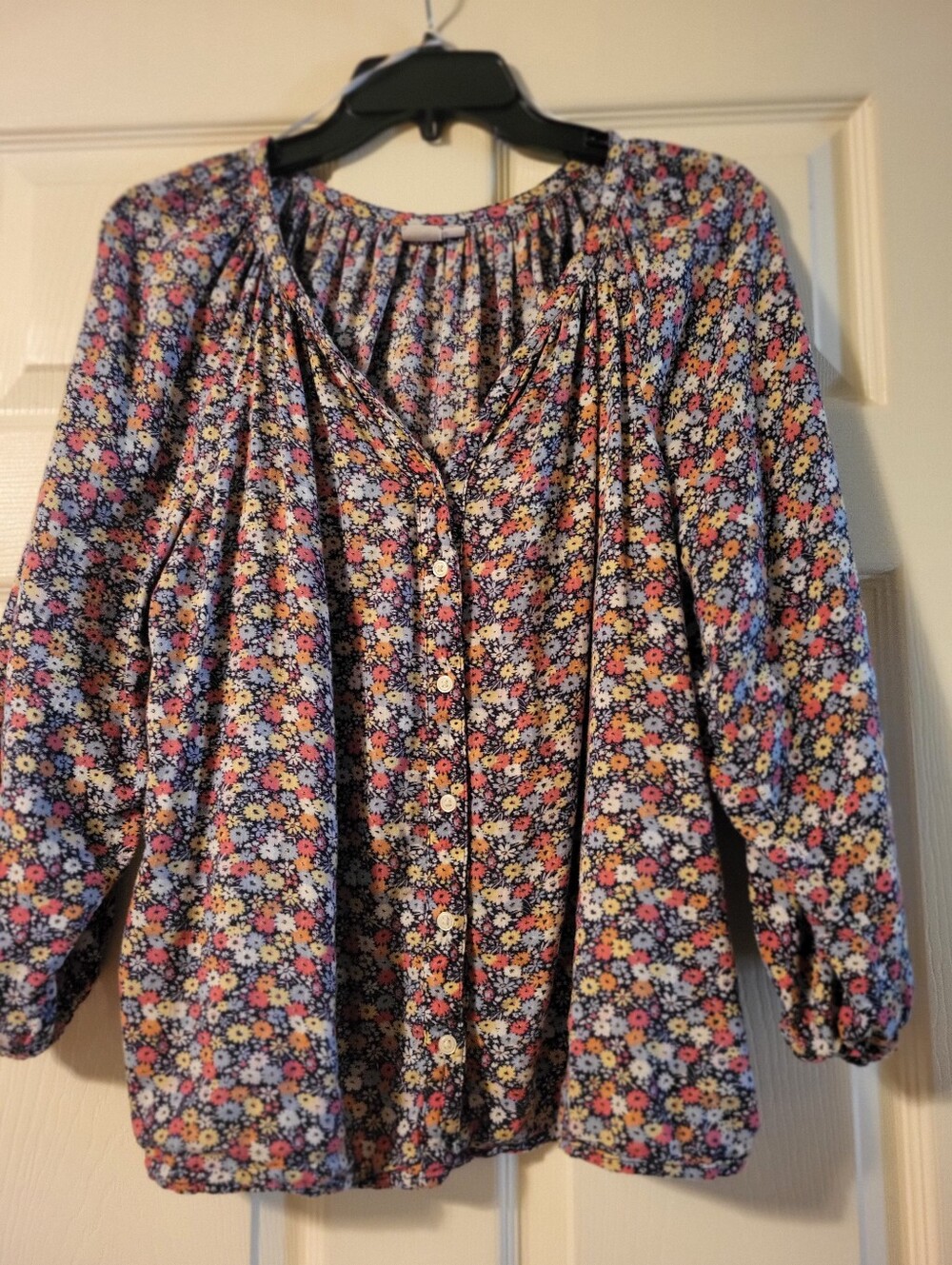 GAP Multicolor Floral Button-Front Blouse